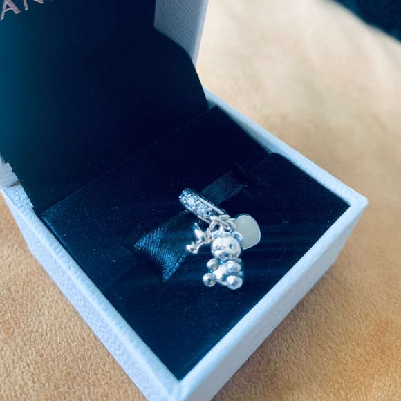 Baby Teddy Bear Dangle Charm• Pandora• NEW - Picture 2 of 2